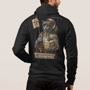 Russian Blue Conquistador Cat – Honor & Legacy Hoodie