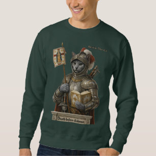 Russian Blue Conquistador Cat – Honour & Legacy Sweatshirt