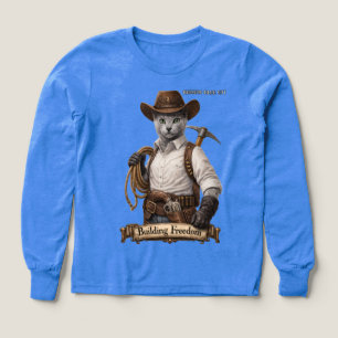 Russian Blue Cowboy Cat – Building Freedom