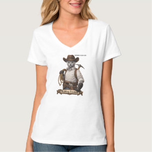 Russian Blue Cowboy Cat – Building Freedom T-Shirt