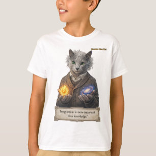 Russian Blue Einstein Cat - Imagination T-Shirt