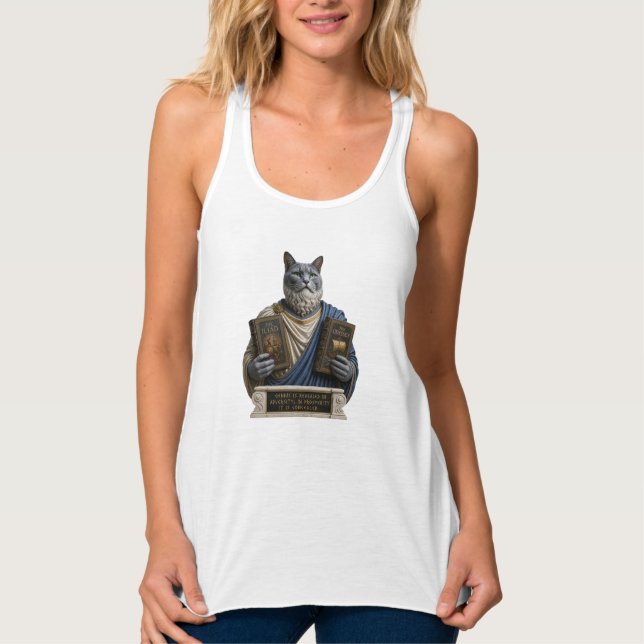 Russian Blue Homer Cat Singlet (Front)