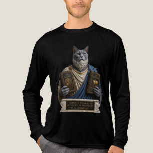Russian Blue Homer Cat Tri-Blend Shirt