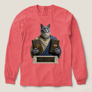 Russian Blue Homer Cat Tri-Blend Shirt