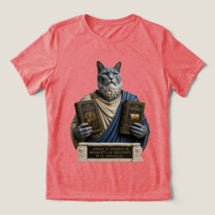 Russian Blue Homer Cat Tri-Blend Shirt