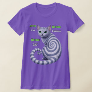 Russian Blue Hypno Cat T-Shirt