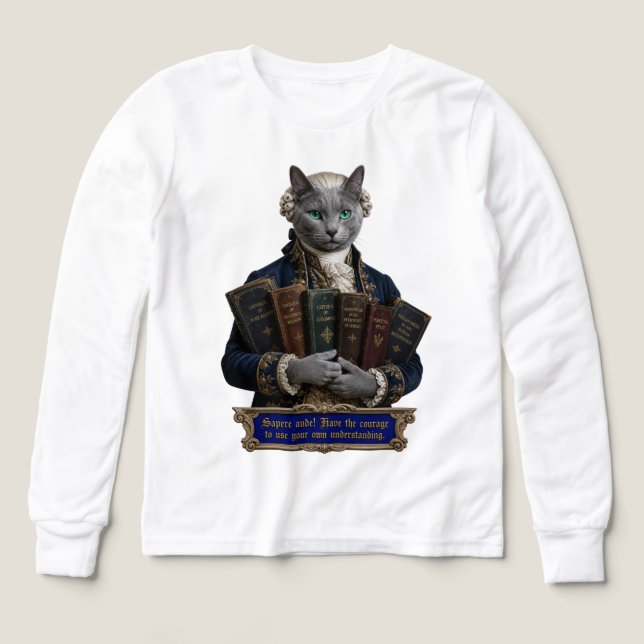 Russian Blue Immanuel Kant Cat (Design Front)