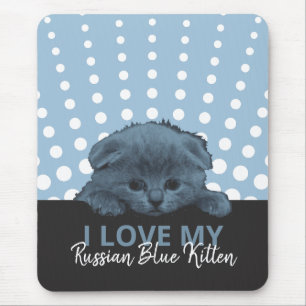 Russian Blue Kitten Mouse Pad