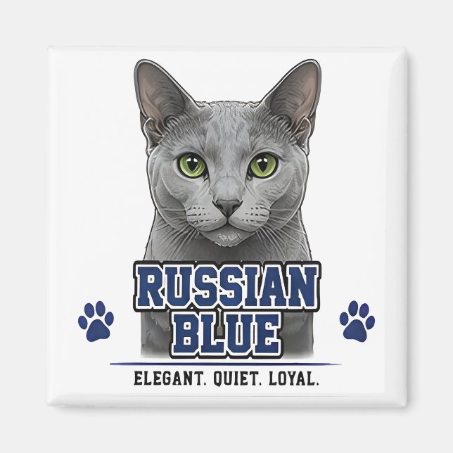 🐾 Russian Blue Lover 🐾 Magnet (Front)