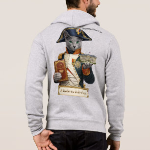 Russian Blue Napoleon Bonaparte Cat Hoodie
