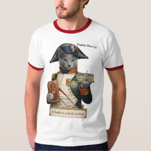 Russian Blue Napoleon Bonaparte Cat T-Shirt