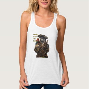 Russian Blue Pirate Cat – Fortune Favours The Bold Singlet