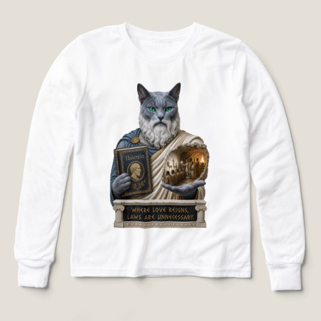 Russian Blue Plato Cat (Design Front)