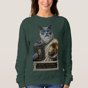 Russian Blue Plato Cat Sweatshirt
