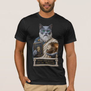 Russian Blue Plato Cat T-Shirt