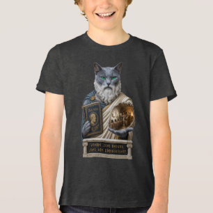 Russian Blue Plato Cat Tri-Blend Shirt