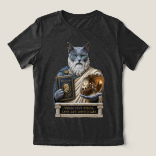 Russian Blue Plato Cat Tri-Blend Shirt