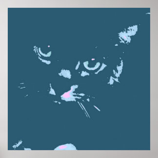 Russian Blue Pop Art Poster