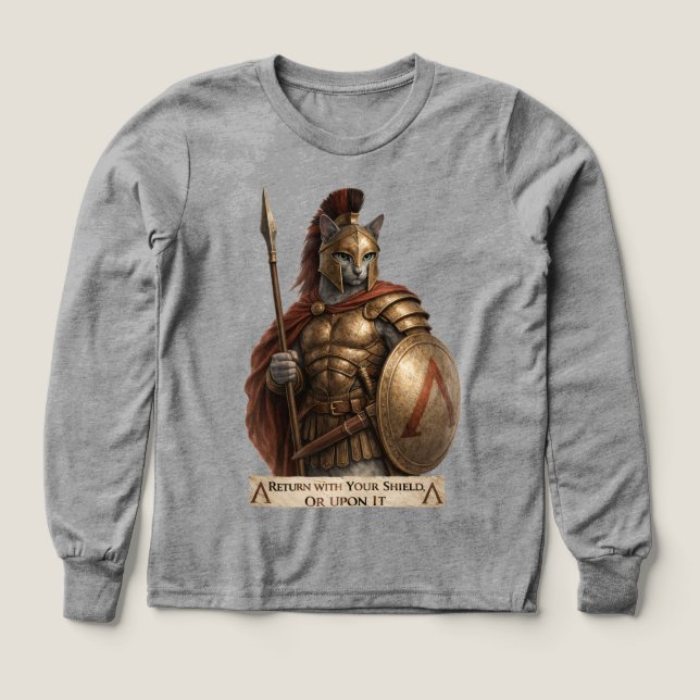 Russian Blue Spartan Cat (Design Front)