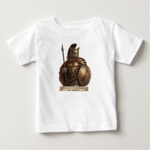 Russian Blue Spartan Cat Baby T-Shirt