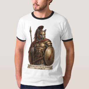 Russian Blue Spartan Cat T-Shirt