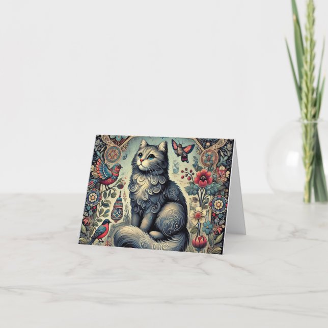 Russian Blue Thank You Card (Front)
