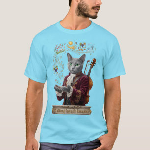 Russian Blue Vivaldi Cat: A Vibrant Legacy T-Shirt