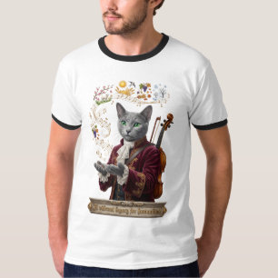 Russian Blue Vivaldi Cat: A Vibrant Legacy T-Shirt