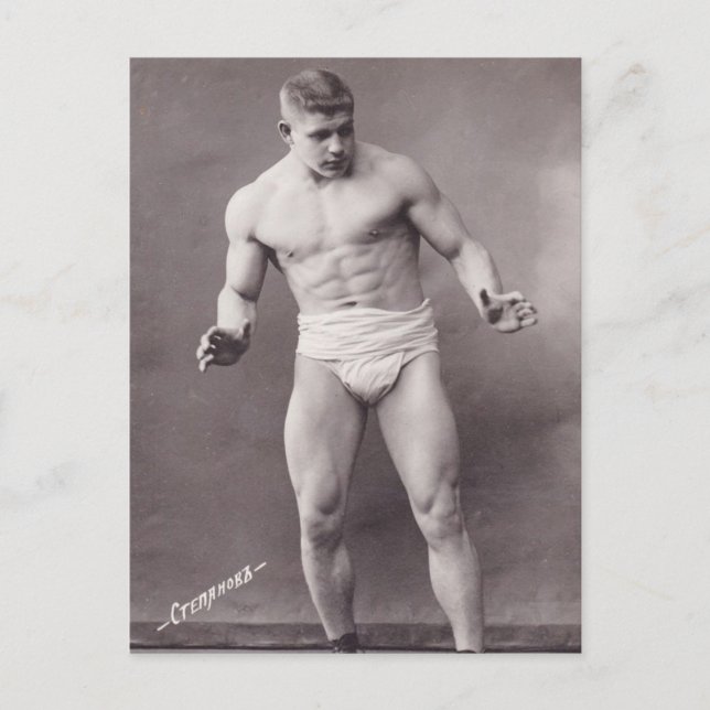 Russian Bodybuilder Postcard (Front)