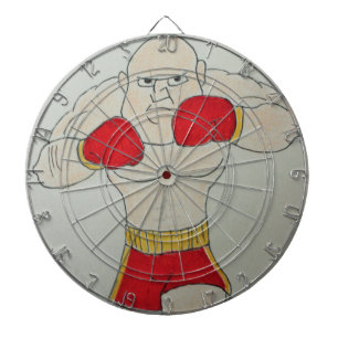 Russian Boxer Sketch Metal Cage Dartboard