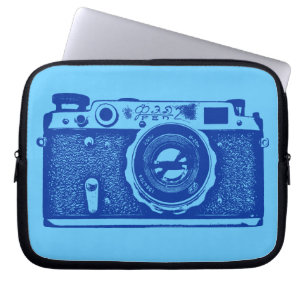 Russian Camera - Shades of Blue Laptop Sleeve