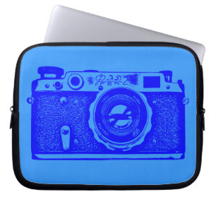Russian Camera - Shades of Blue Laptop Sleeve