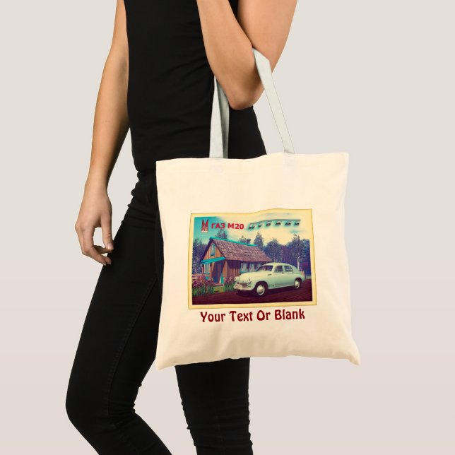 Russian Car And Dacha Tote Bag (Front (Product))