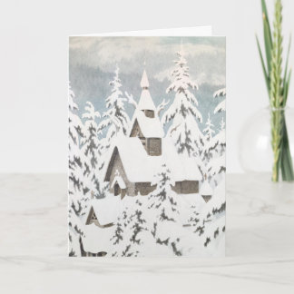 Russian Christmas Church Holiday Card