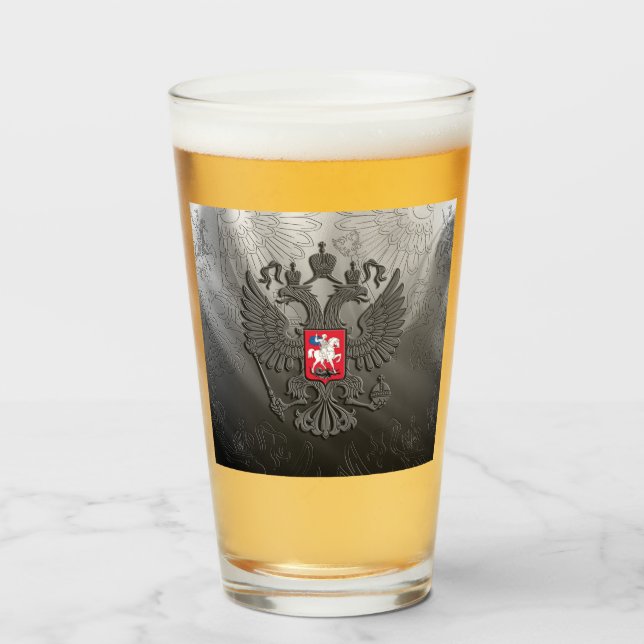 Russian coat of arms glass (Front Filled)