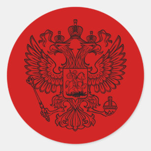Russian Coat of Arms of The Russian Federation Classic Round Sticker