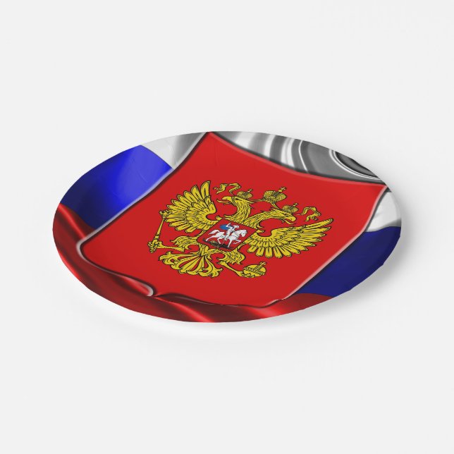 Russian Coat of arms Paper Plate (Angled)