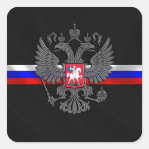 Russian Coat of arms Square Sticker