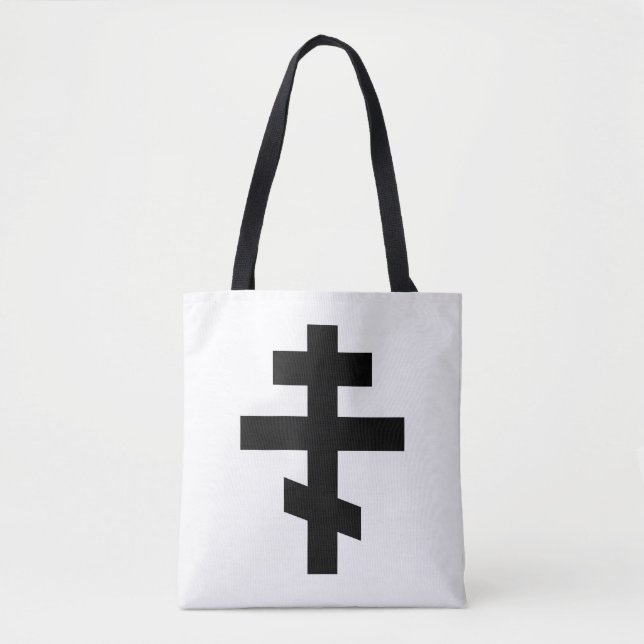 russian cross orthodox church religion god symbol tote bag (Front)