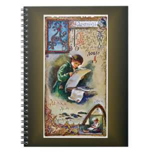 Russian Cyrillic Alphabet Cards ~ Elisabeth Bohm Spiral Notebook