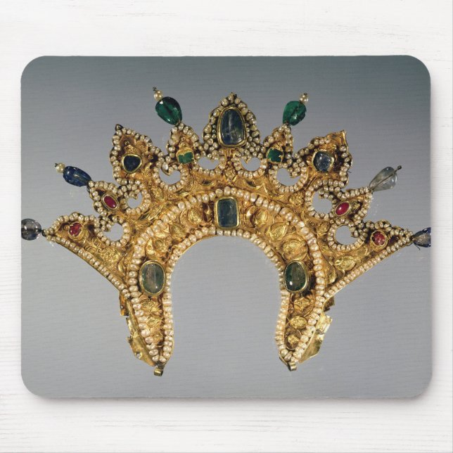 Russian diadem, gold set with pearls mouse pad (Front)