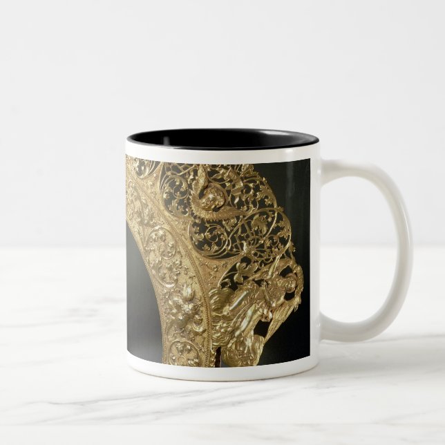 Russian diadem with filigree work Two-Tone coffee mug (Right)