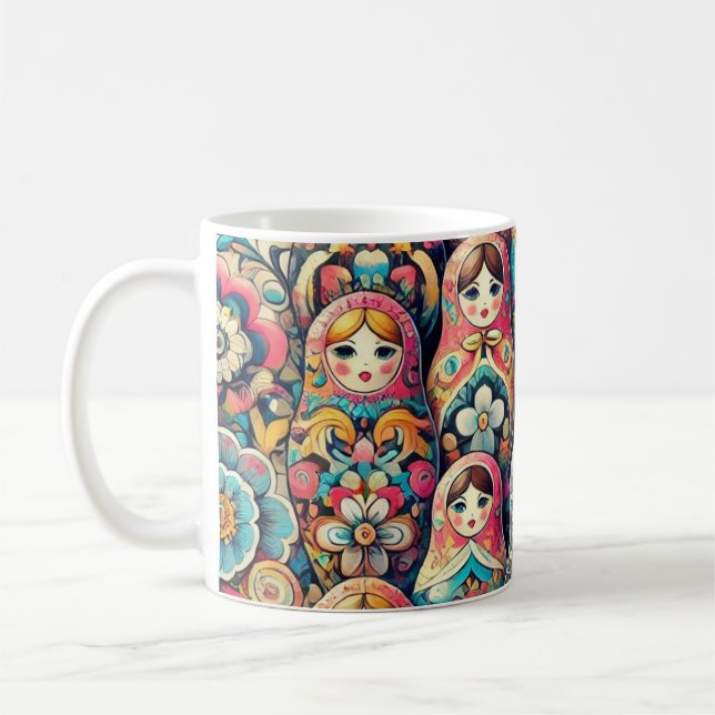 Russian Doll Nesting Doll Mug (Left)