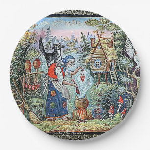 RUSSIAN  FAIRYTALE "BABA JAGA" PAPER PLATES