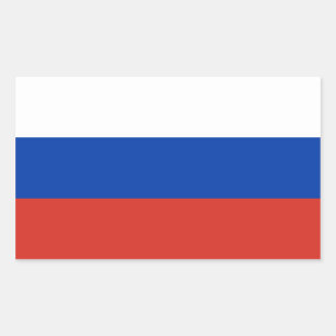 Russian Federation Flag Rectangular Sticker