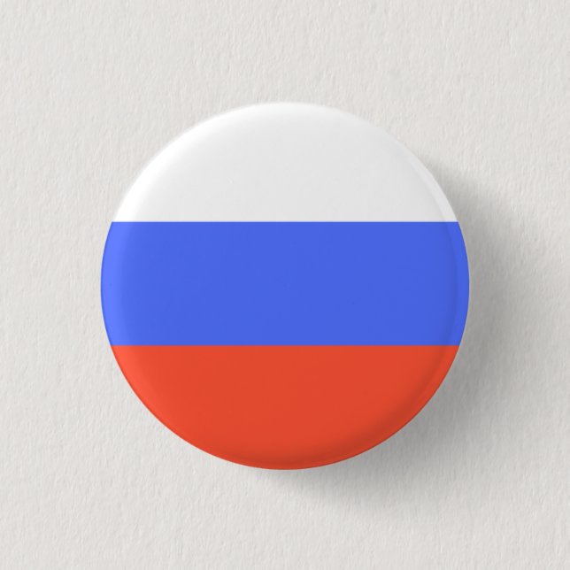 Russian Flag 3 Cm Round Badge (Front)