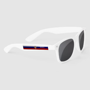 Russian flag and Coat of arms Sunglasses