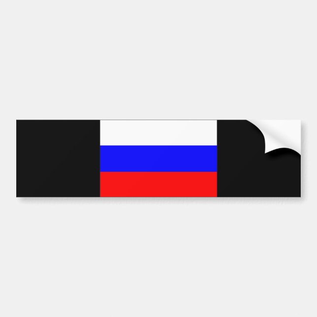 RUSSIAN FLAG BUMPER STICKER (Front)