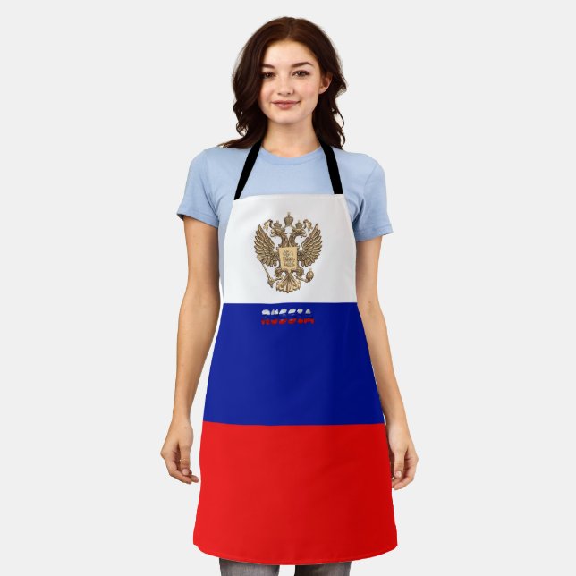 Russian flag-coat arms apron (Worn)