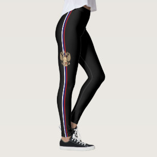 Russian flag-Coat of arms Leggings